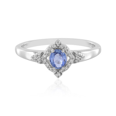 Zilveren ring met een Blauwe Ceylon saffier