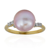 Gouden ring met een Royal Pink Ming Parel (TPC)