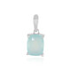 Zilveren hanger met een Aqua Chalcedoon