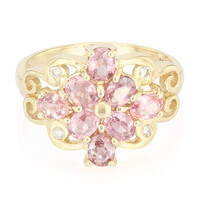 Gouden ring met Onverhitte Padparadscha Saffieren (AMAYANI)