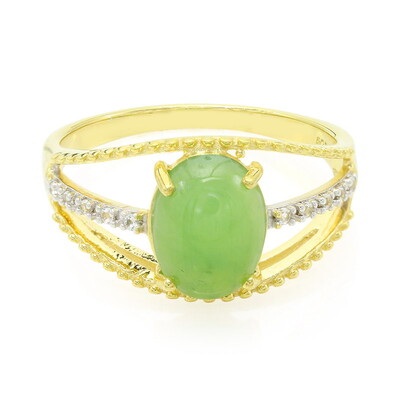 Zilveren ring met een keizerlijk chrysopraas