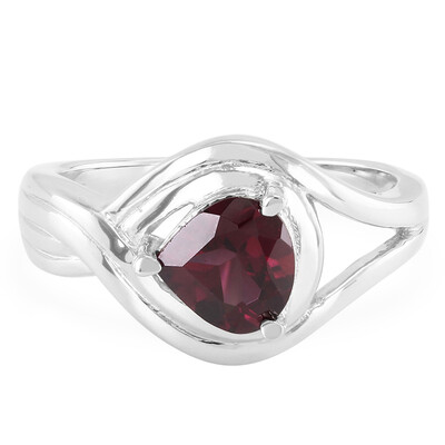 Zilveren ring met een Rajasthan rhodoliet