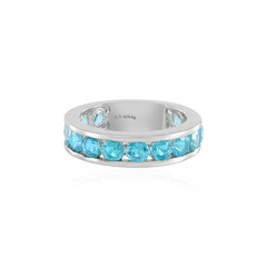 Zilveren ring met Paraiba Topaasstenen