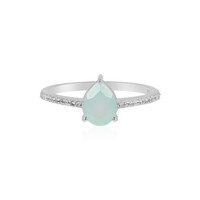 Zilveren ring met een Aqua Chalcedoon