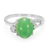 Zilveren ring met een keizerlijk chrysopraas