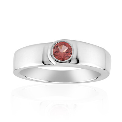 Zilveren ring met een Braziliaanse roze toermalijn (Pallanova)