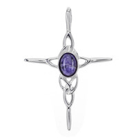 Zilveren hanger met een Charoite