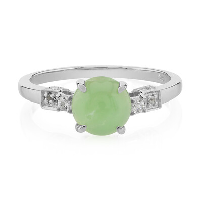 Zilveren ring met een keizerlijk chrysopraas