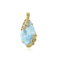 Zilveren hanger met een larimar