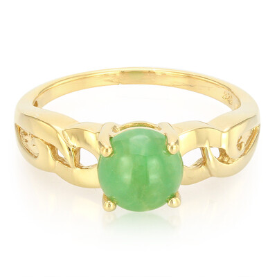 Zilveren ring met een keizerlijk chrysopraas