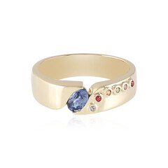 Gouden ring met een Blauwe Ceylon saffier (Adela Gold)