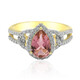 Gouden ring met een Braziliaanse roze toermalijn (Annette)