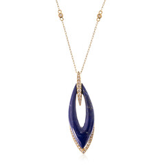 Gouden halsketting met een lapis lazuli (CIRARI)