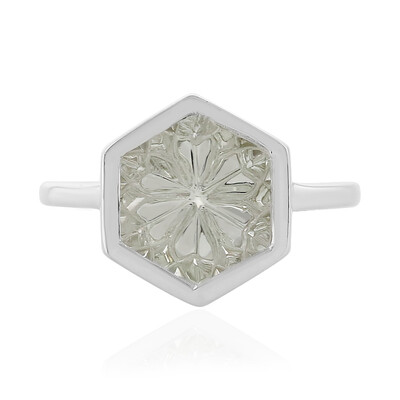 Zilveren ring met een witte topaas (MONOSONO COLLECTION)