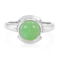 Zilveren ring met een keizerlijk chrysopraas