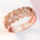 Gouden ring met SI1 Argyle Rose De France Diamanten (Annette)