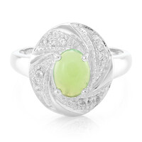 Zilveren ring met een keizerlijk chrysopraas