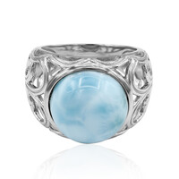 Zilveren ring met een larimar