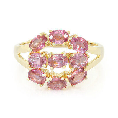 Gouden ring met Onverhitte Padparadscha Saffieren (AMAYANI)