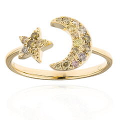 Gouden ring met SI2 Fancy Diamanten (CIRARI)