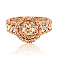 Gouden ring met een SI1 Argyle Rose De France Diamant