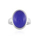 Zilveren ring met een Blauwe chalcedoon