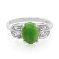 Zilveren ring met een keizerlijk chrysopraas