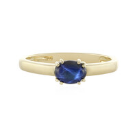 Gouden ring met een blauwe ster saffier