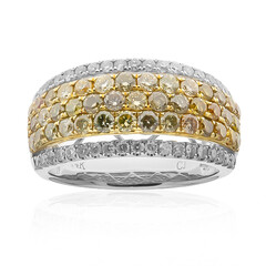 Gouden ring met SI2 Fancy Diamanten (CIRARI)