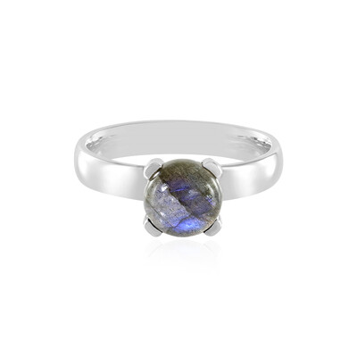 Zilveren ring met een Blauwe Minary Labradoriet (KM by Juwelo)