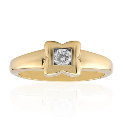 Gouden ring met een IF Diamant (D) (Annette)