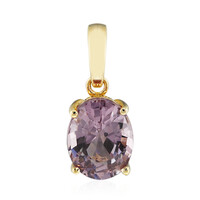 Gouden hanger met een lavendel spinel