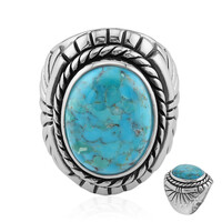 Zilveren ring met een Blauwe Kingman Mohave Turkoois (Art of Nature)