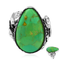 Zilveren ring met een Groene Kingman Mohave Turkoois (Art of Nature)