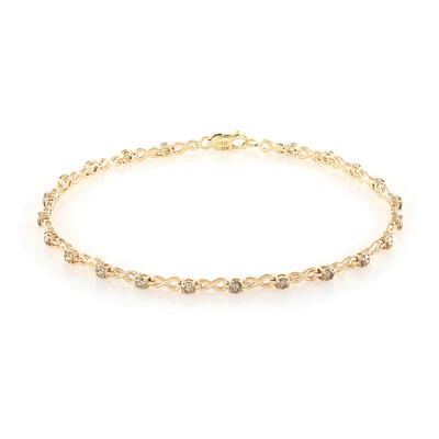 Gouden armband met I1 Bruine Diamanten