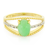 Zilveren ring met een keizerlijk chrysopraas