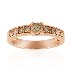 Gouden ring met een VS1 Argyle-Rose de France-Diamant