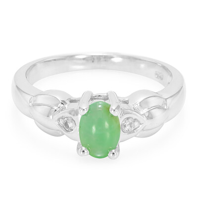 Zilveren ring met een keizerlijk chrysopraas