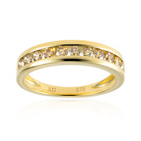 Gouden ring met SI2 Champagne Diamanten