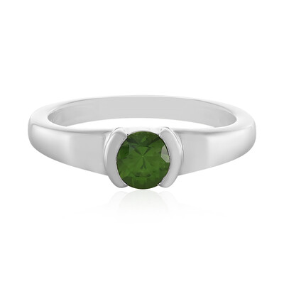 Zilveren ring met een Groene Ceylon Zirkoon