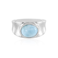 Zilveren ring met een larimar