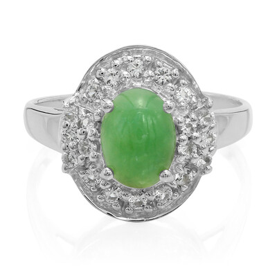 Zilveren ring met een keizerlijk chrysopraas