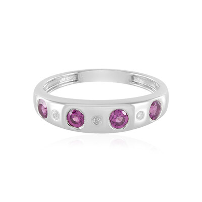 Zilveren ring met rhodolieten