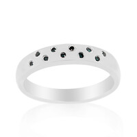 Zilveren ring met I3 Champagne Diamanten