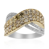 Gouden ring met SI2 Fancy Diamanten (CIRARI)