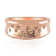 Gouden ring met SI1 Argyle Rose De France Diamanten (Annette)