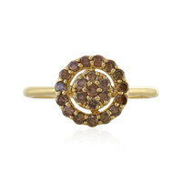 Gouden ring met I1 Bruine Diamanten