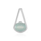 Zilveren hanger met een Aqua Chalcedoon