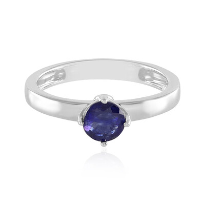 Zilveren ring met een Madagaskar Blauwe Saffier