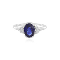 Zilveren ring met een Madagaskar Blauwe Saffier